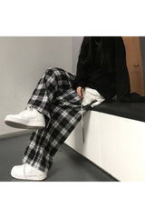 Skater Girl Oversize Plaid Pants