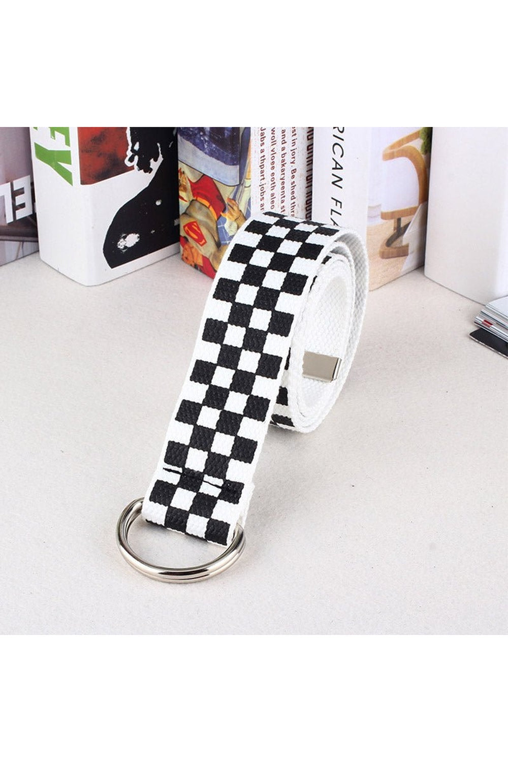 Skater Girl Plaid Canvas Belt