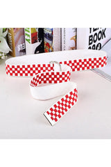 Skater Girl Plaid Canvas Belt