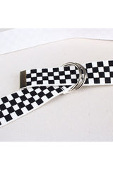 Skater Girl Plaid Canvas Belt