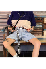 Skater Girl Plaid Canvas Belt