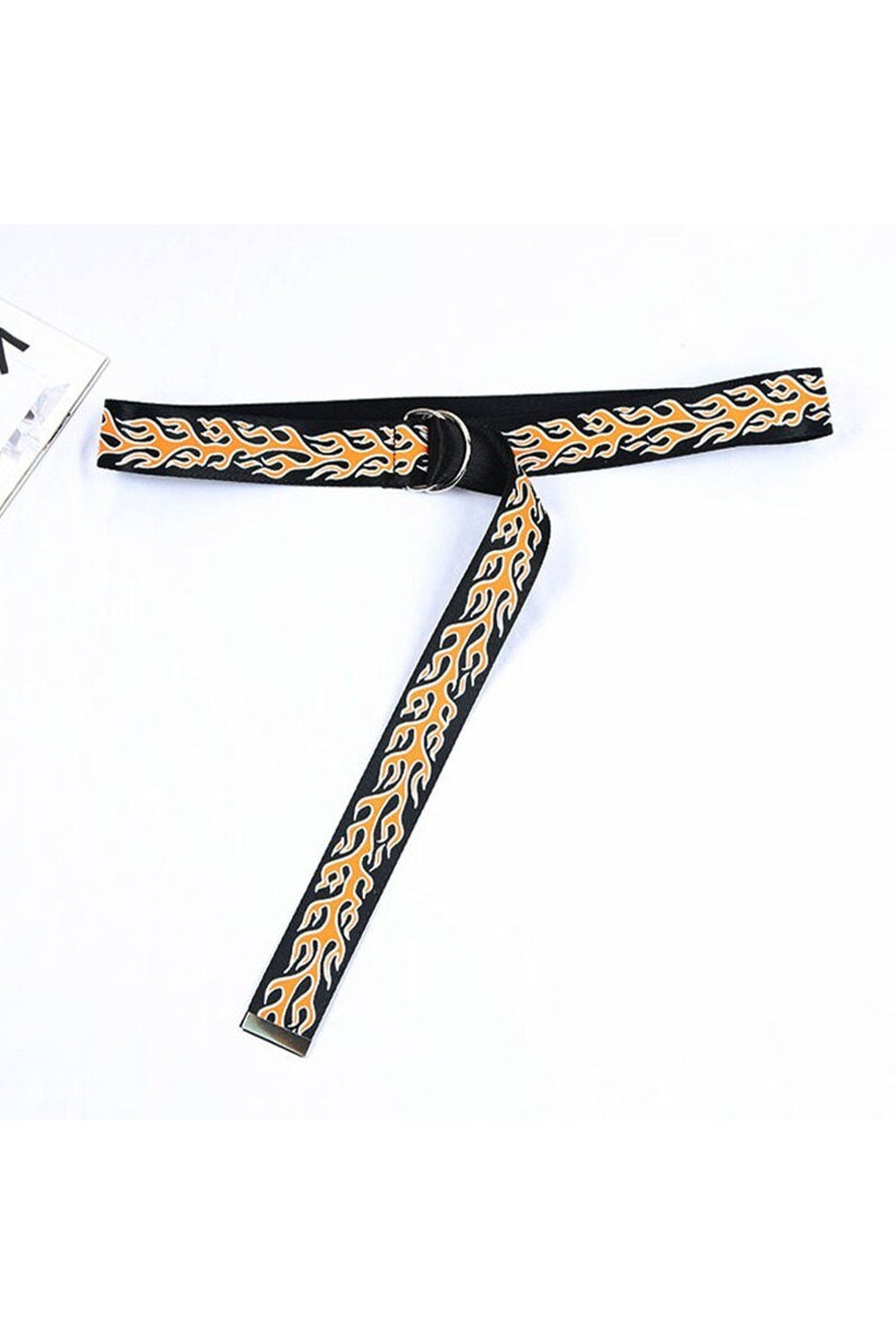 Skater Girl Punk Flame Print Belt