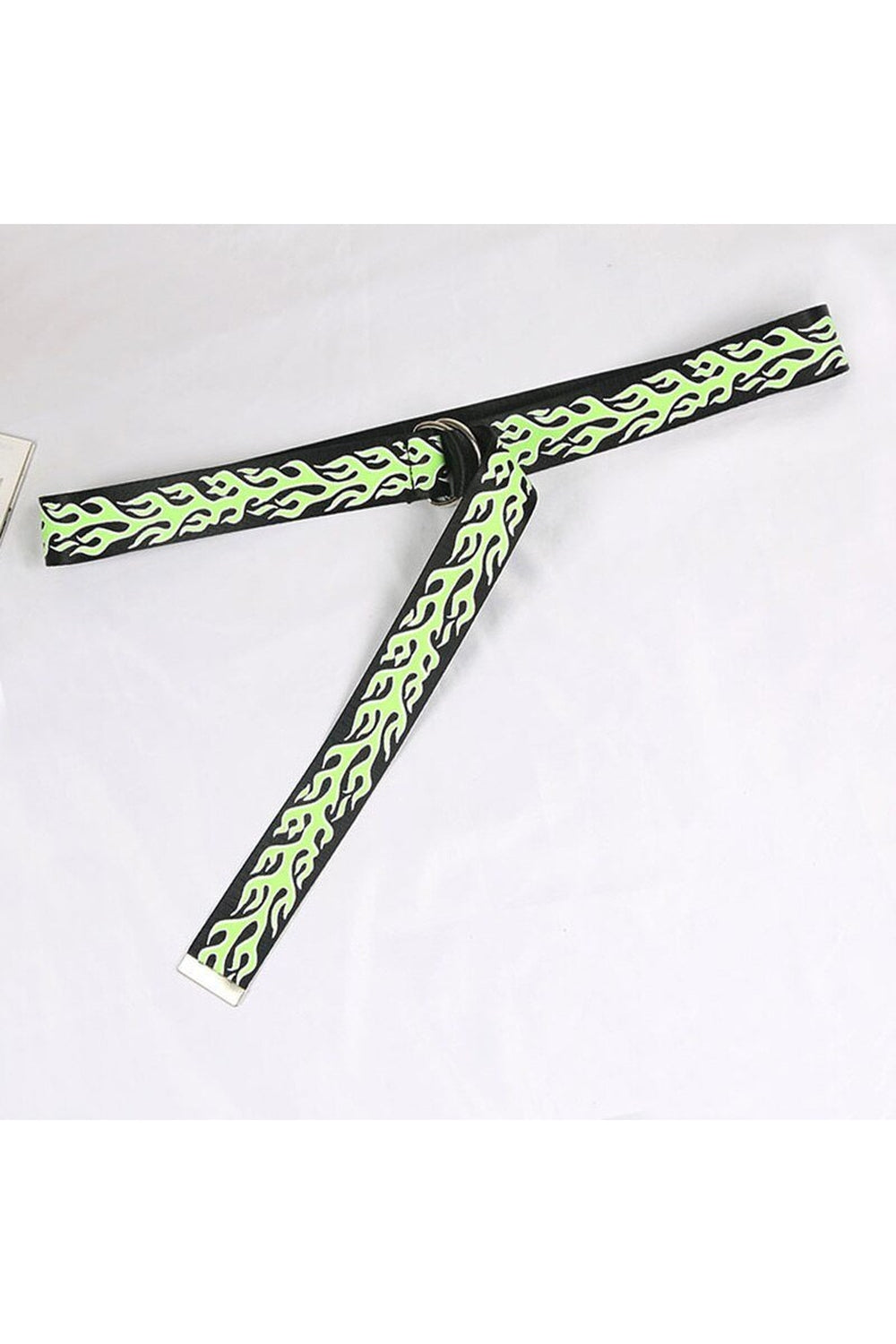 Skater Girl Punk Flame Print Belt