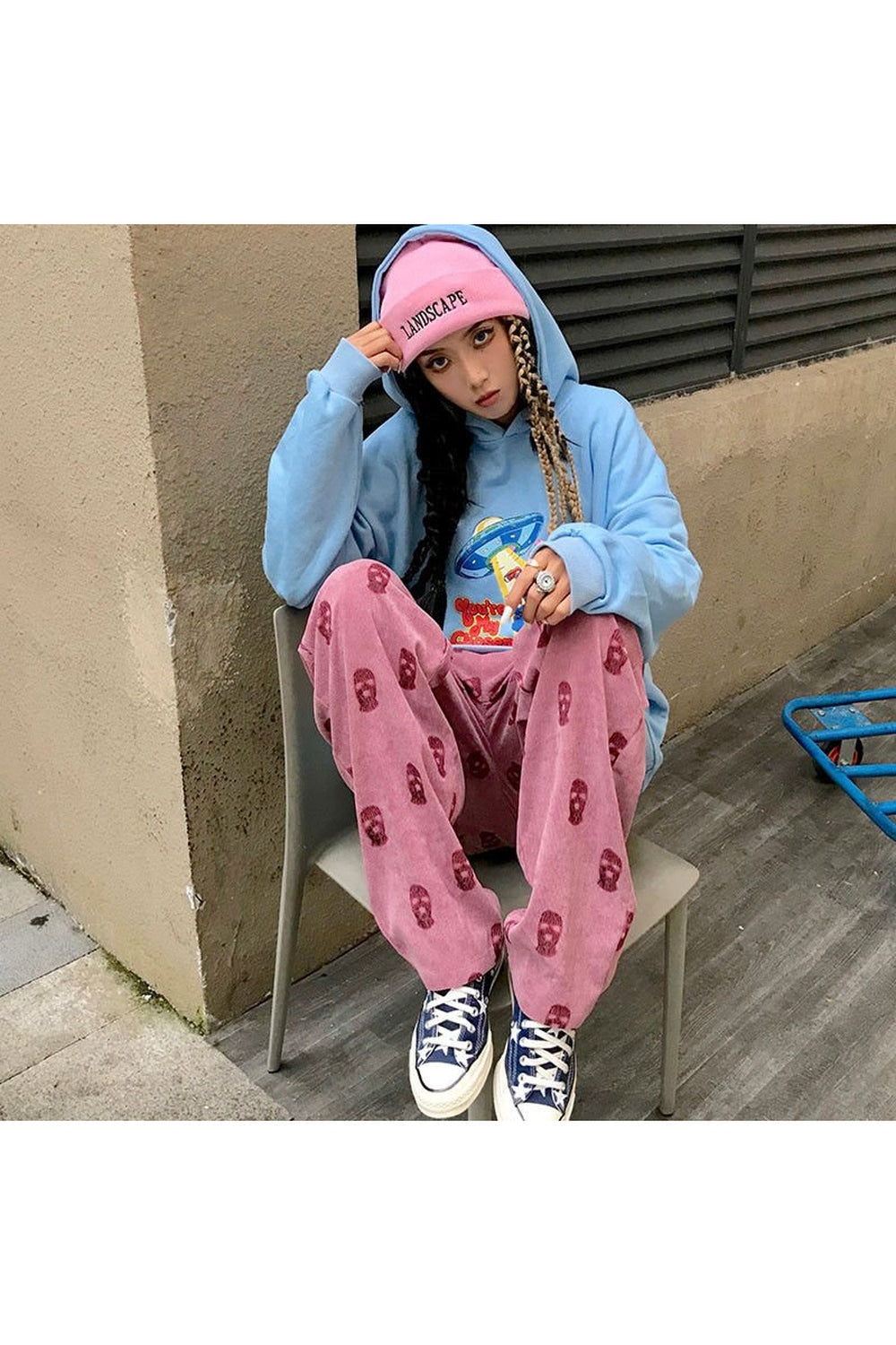 Skater Girl Skull Pants