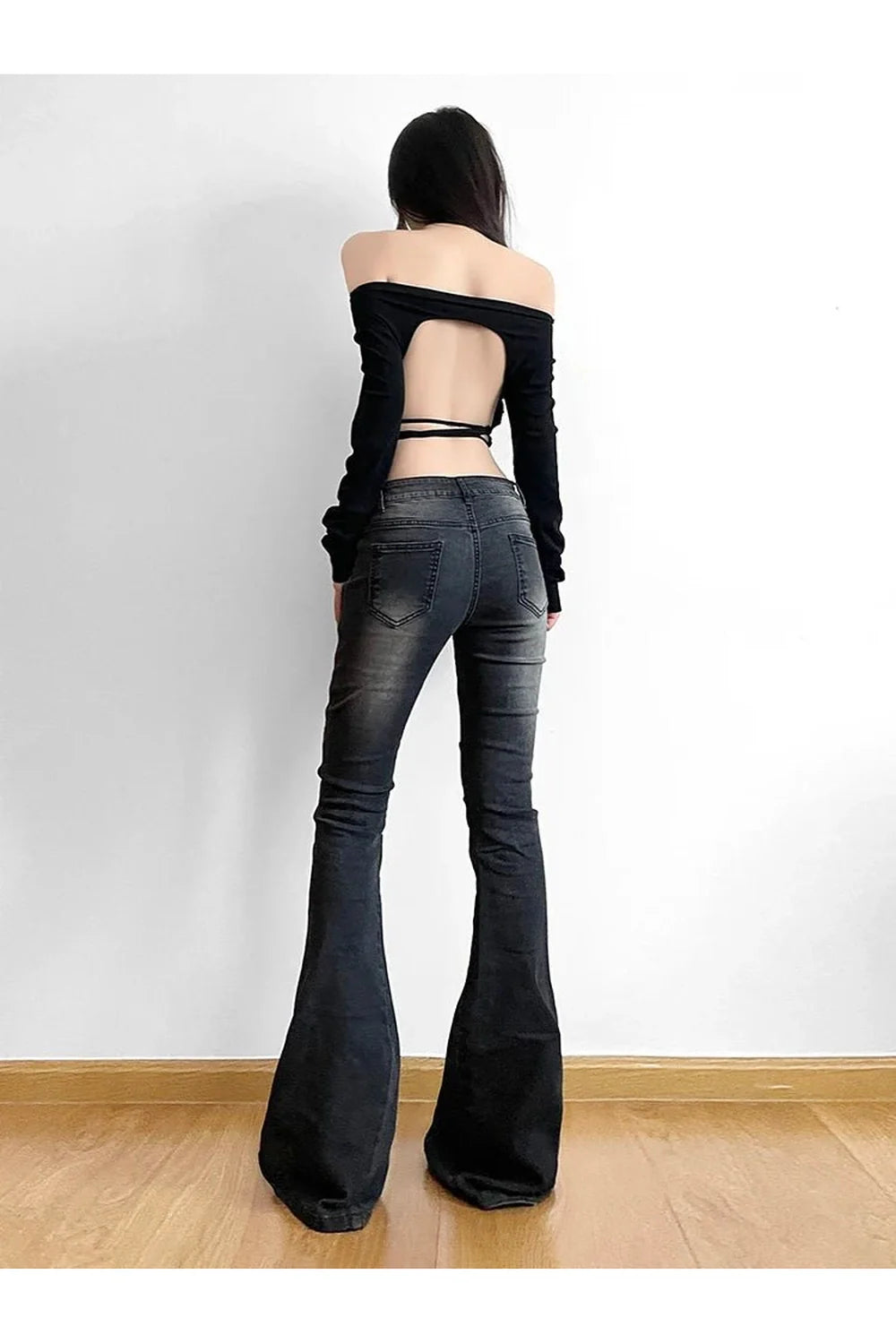 Skinny Flare Low Rise Jeans