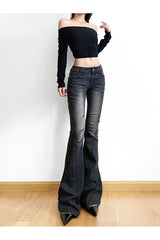 Skinny Flare Low Rise Jeans