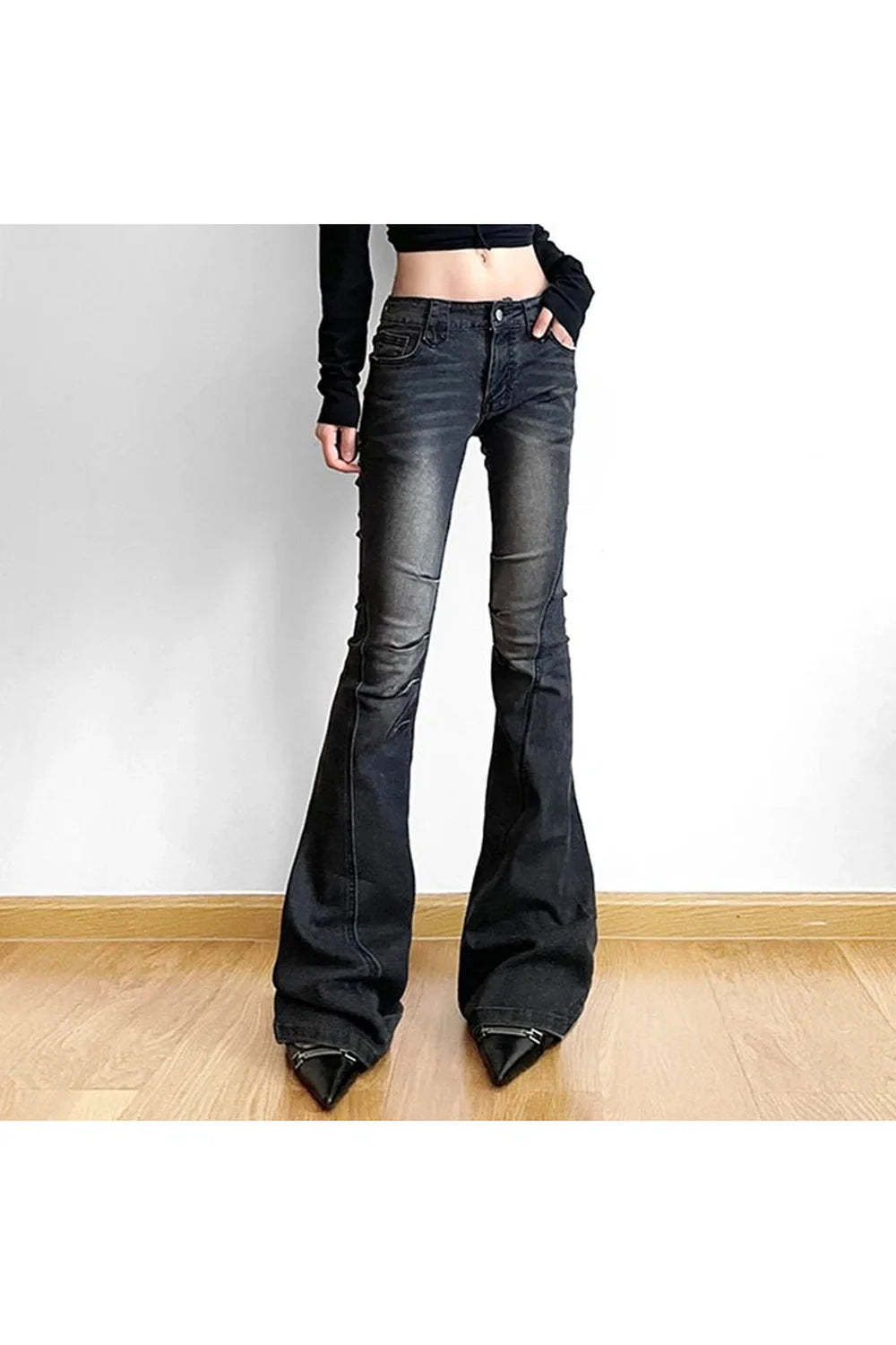 Skinny Flare Low Rise Jeans