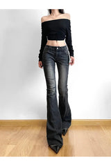 Skinny Flare Low Rise Jeans