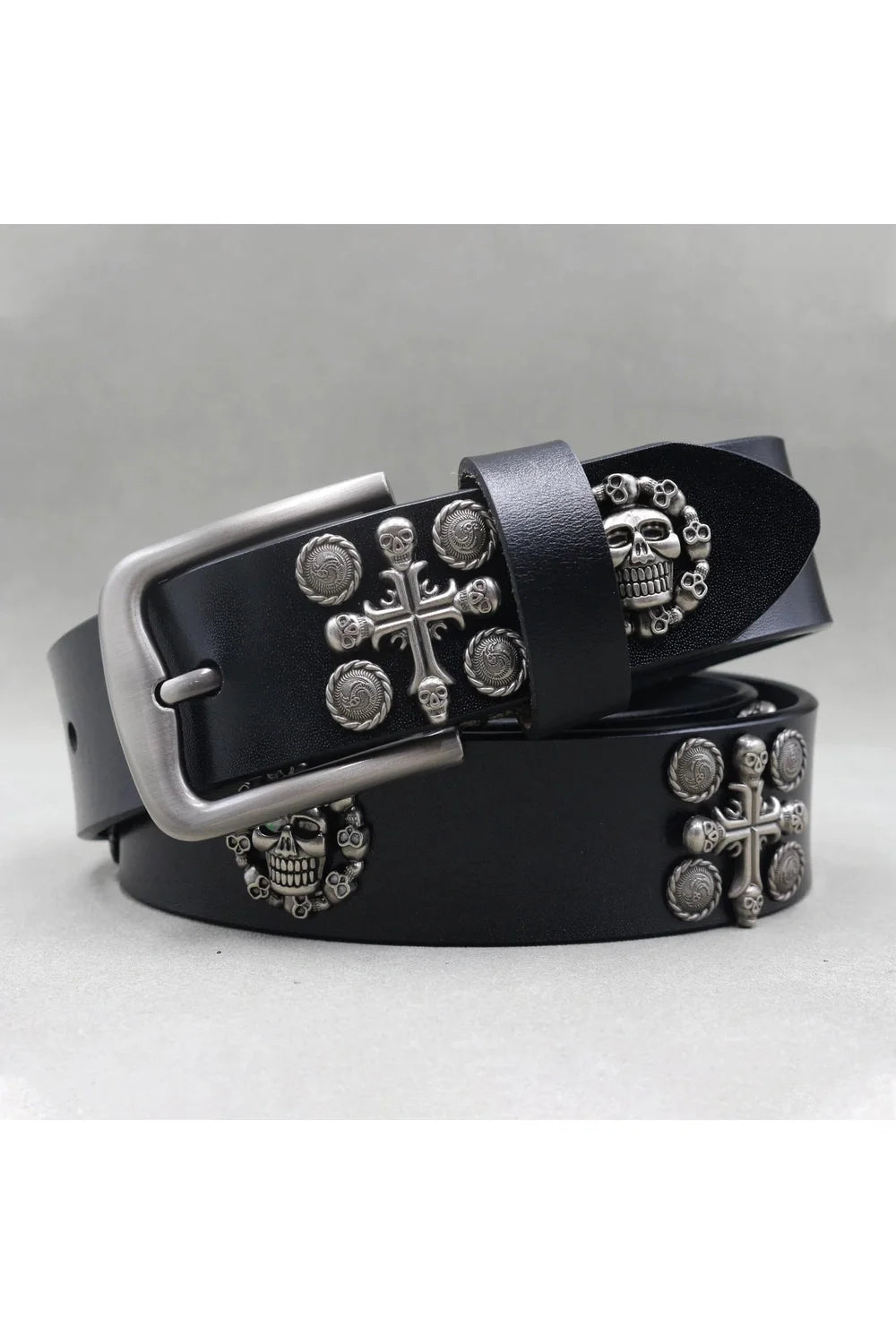 Skull Emblem Gothic Belt