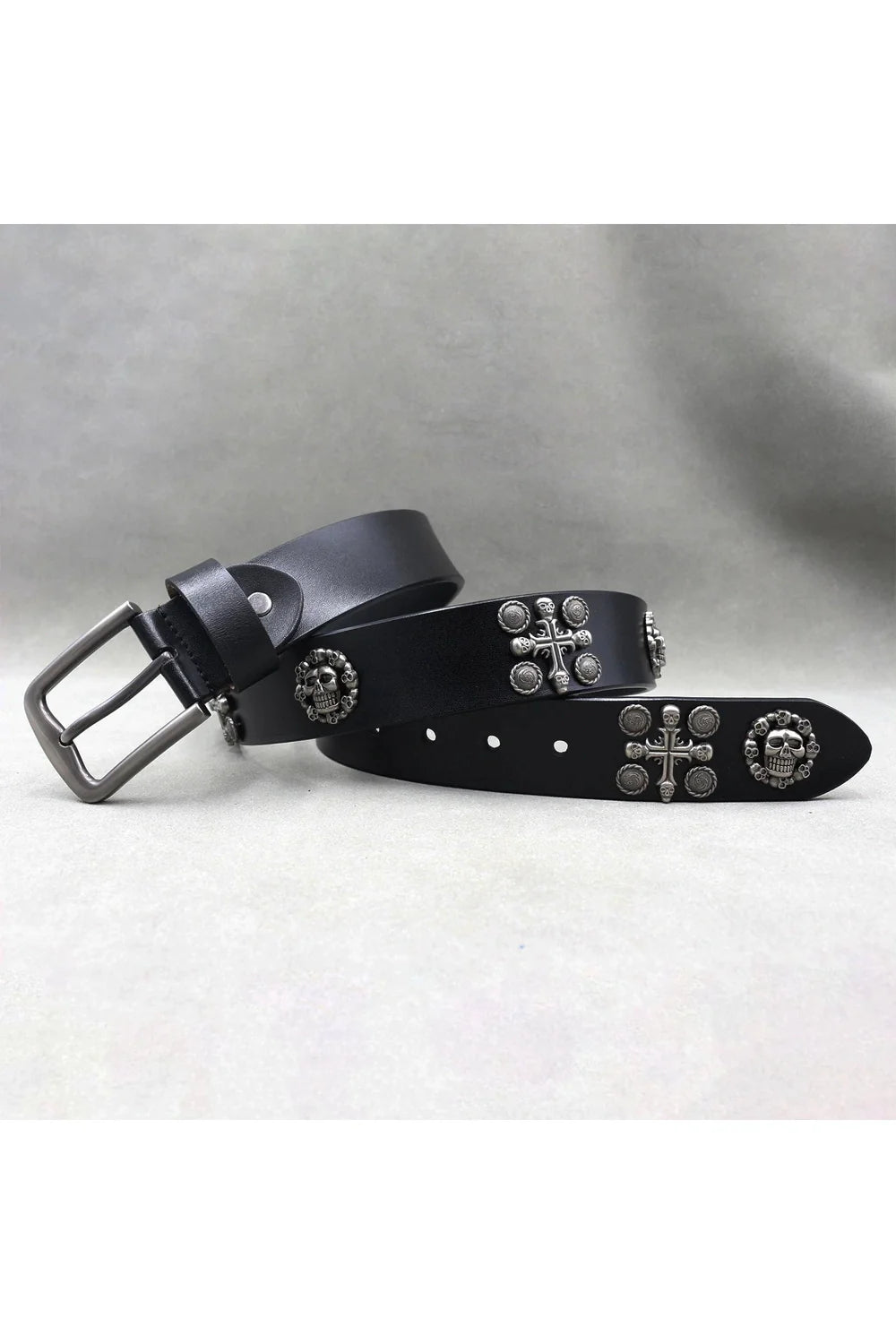 Skull Emblem Gothic Belt