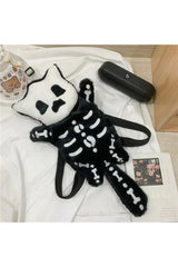 Skull Plush Water Bottle Bag