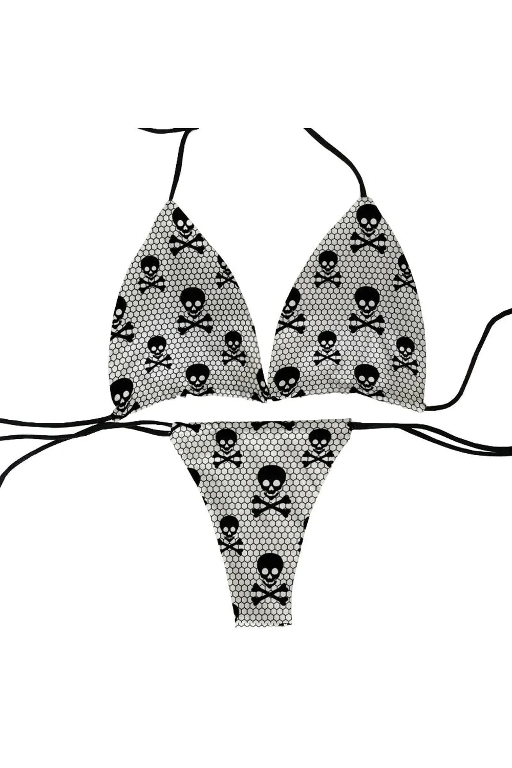 Skull Print Bikini Set