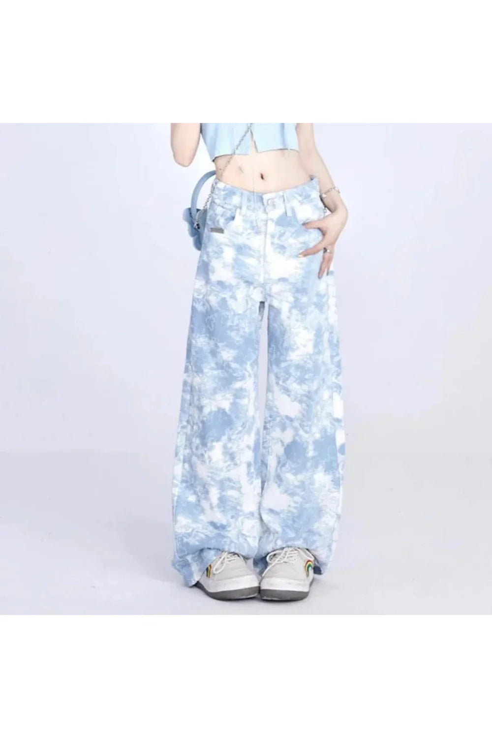 Sky Wash Wide-Leg Jeans