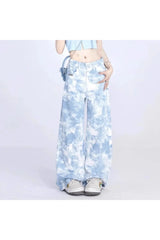 Sky Wash Wide-Leg Jeans