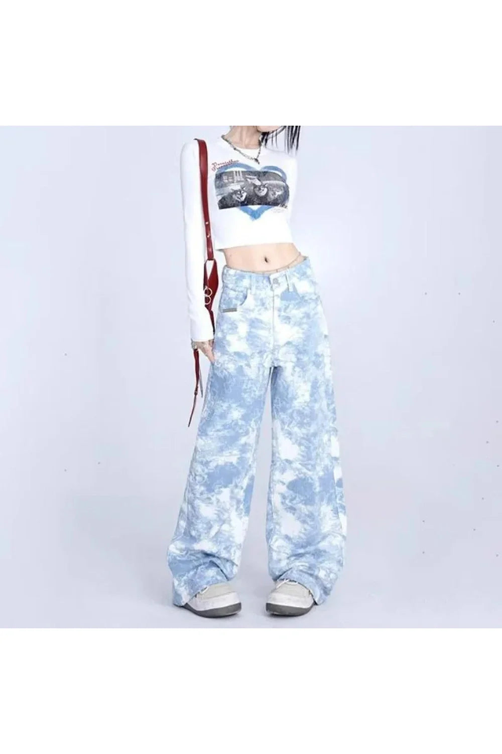 Sky Wash Wide-Leg Jeans