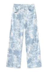 Sky Wash Wide-Leg Jeans