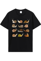 Snail Graphic Cotton T-Shirt