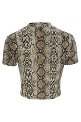 Snake Print Crop Top