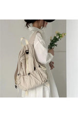 Soft Beige Cinch Backpack