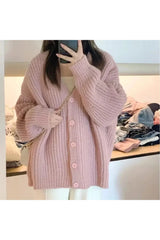 Fall Soft Blush Chunky Cardigan