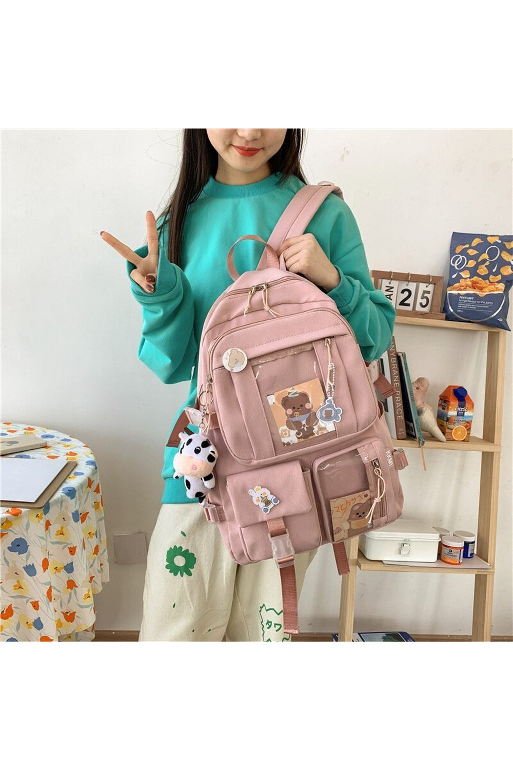 Solid Color Aesthetic Cute Backpack