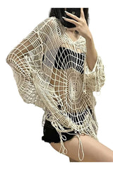 Fall Spider Web Knit Sweater