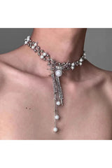 Spiked Heart Chain Choker