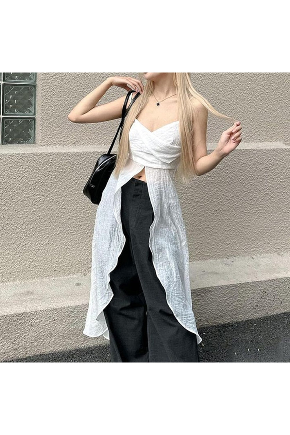 Split Grunge Tank Top
