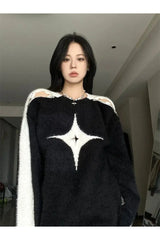 Fall Starlight Distress Knit Sweater