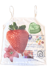 Strawberry Dreams Collage Top