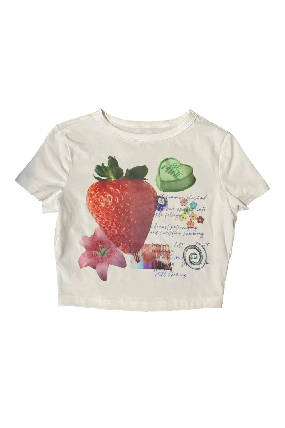 Strawberry Dreams Collage Top