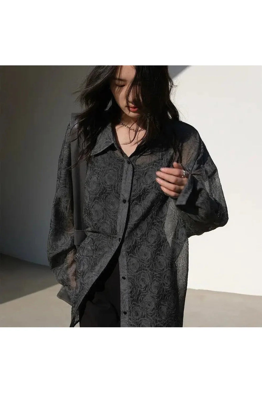 Streetwear Hemd mit Laternenärmeln