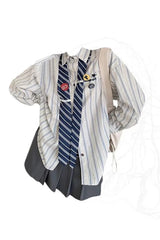 Striped Academia Button-Up Shirt