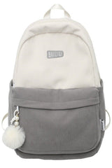 Striped Corduroy Student Backpack