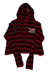 Fall Striped Emo Skull Hoodie