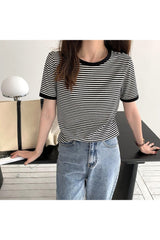 Striped Korean Summer T-shirt