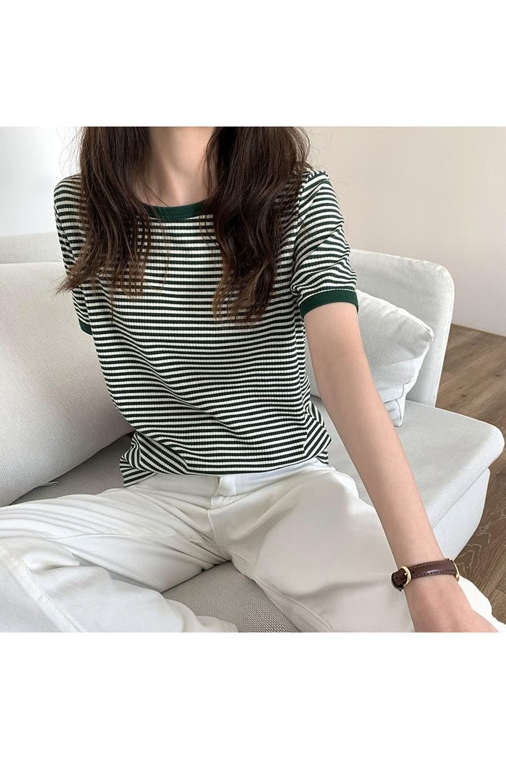 Striped Korean Summer T-shirt