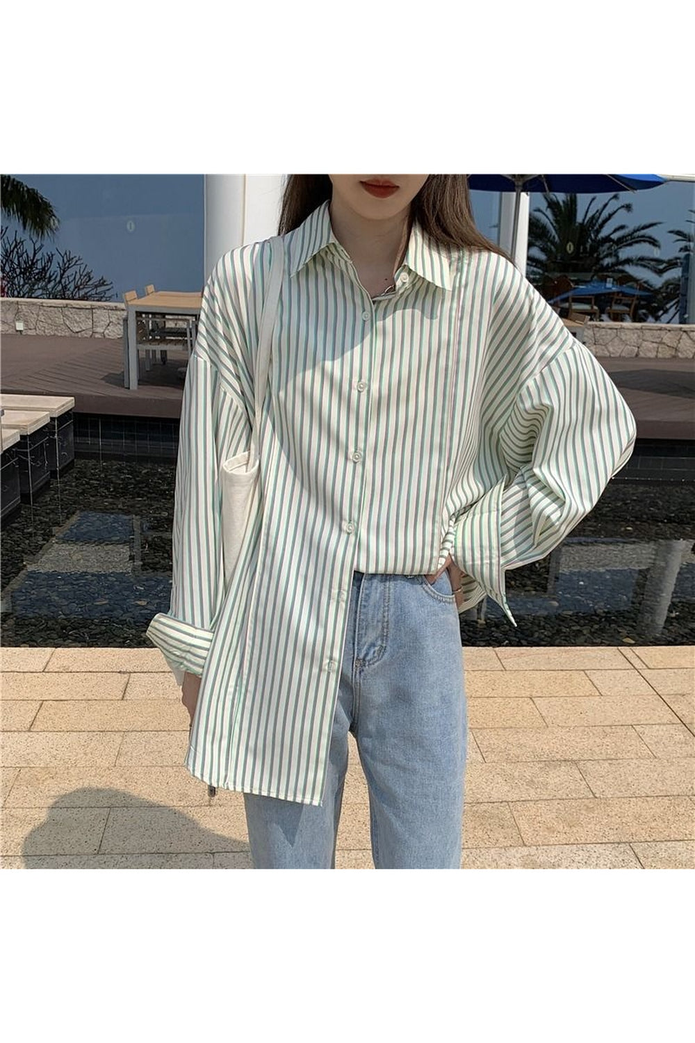 Striped Sunscreen Shirt