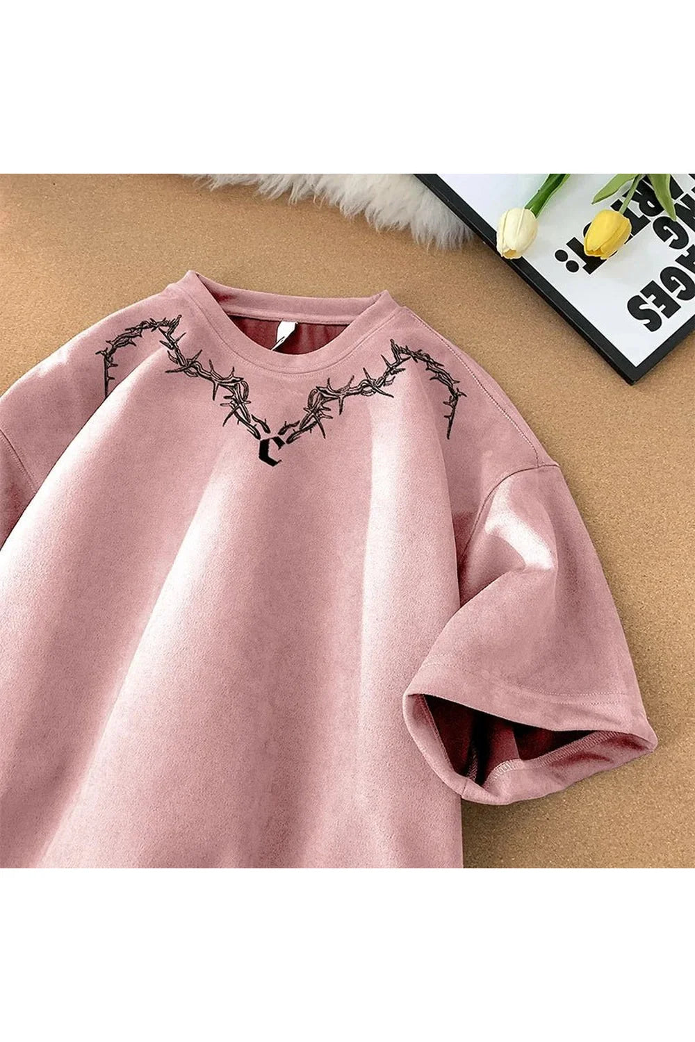 Suede Printed T-Shirt