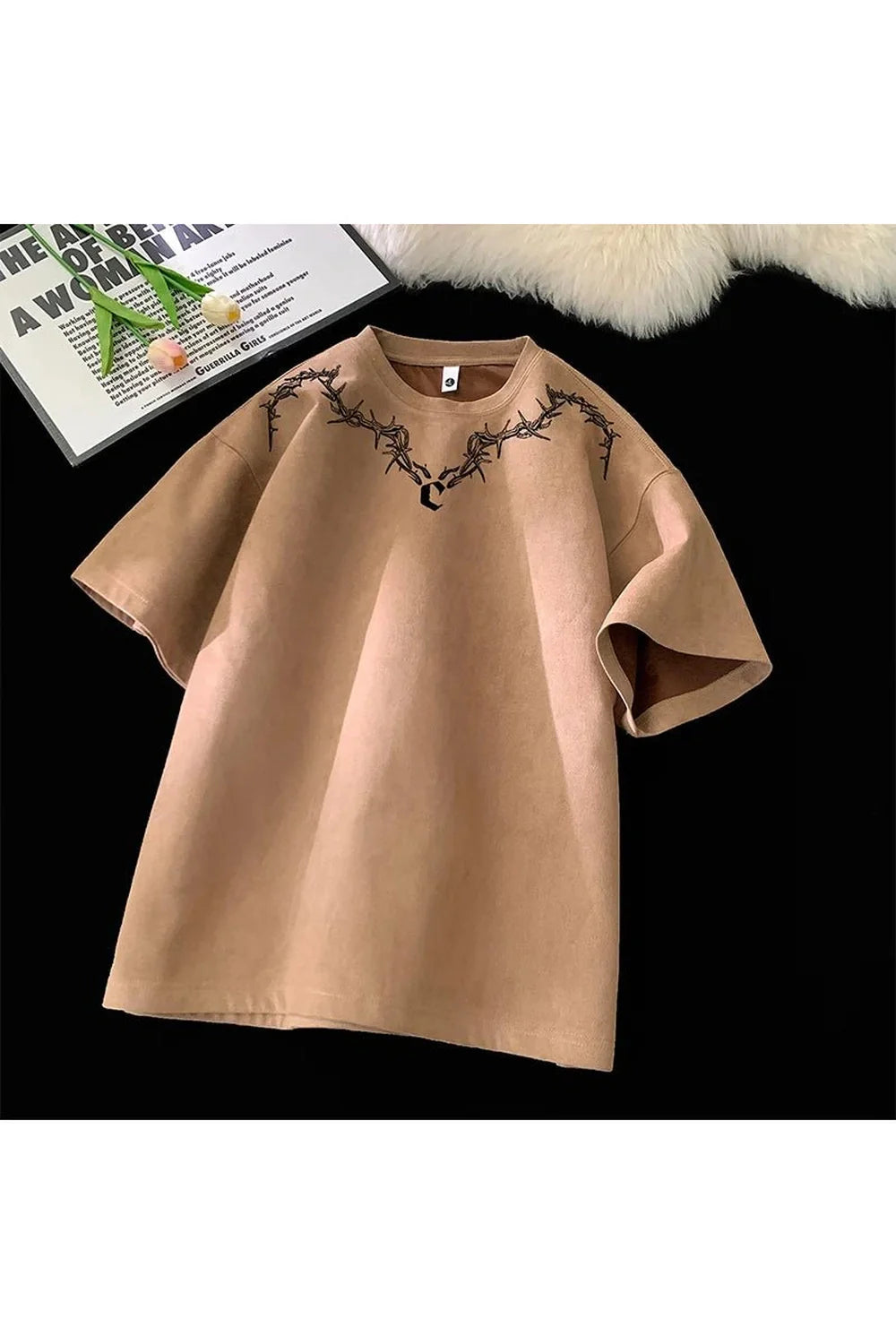 Suede Printed T-Shirt