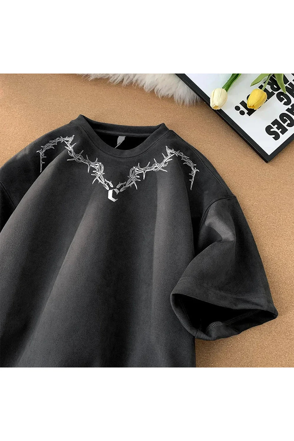 Suede Printed T-Shirt
