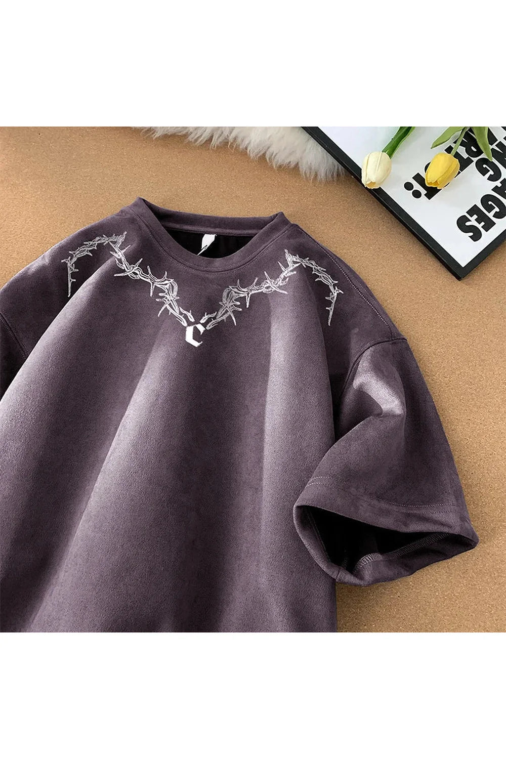 Suede Printed T-Shirt