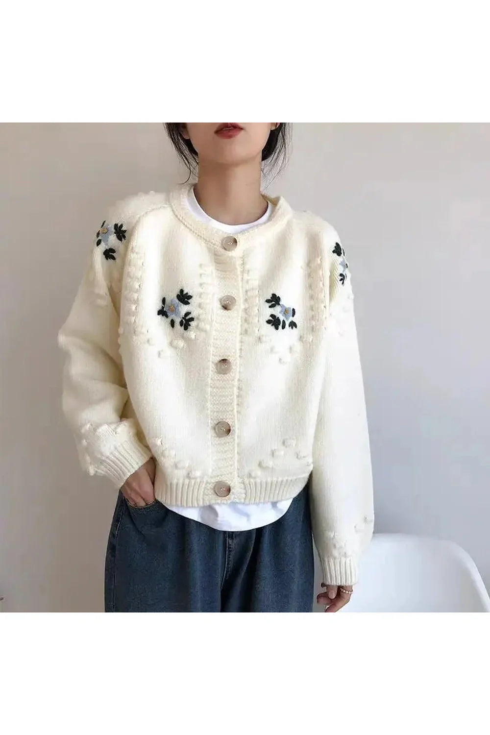 Fall Sunlit Meadow Button-Up Cardigan