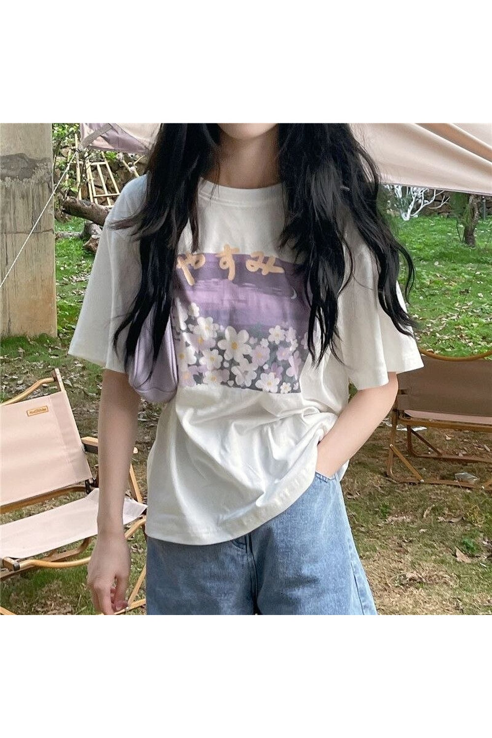 Sweet Floral O-neck T-shirt