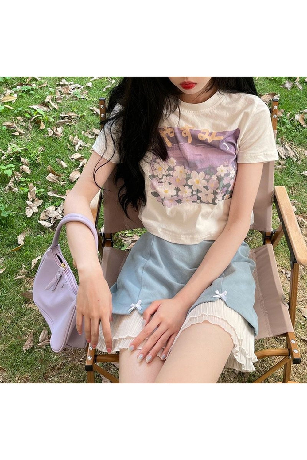 Sweet Floral O-neck T-shirt