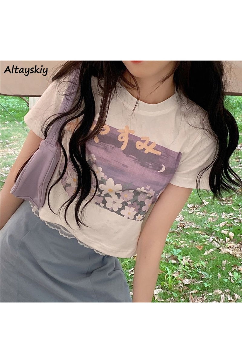 Sweet Floral O-neck T-shirt