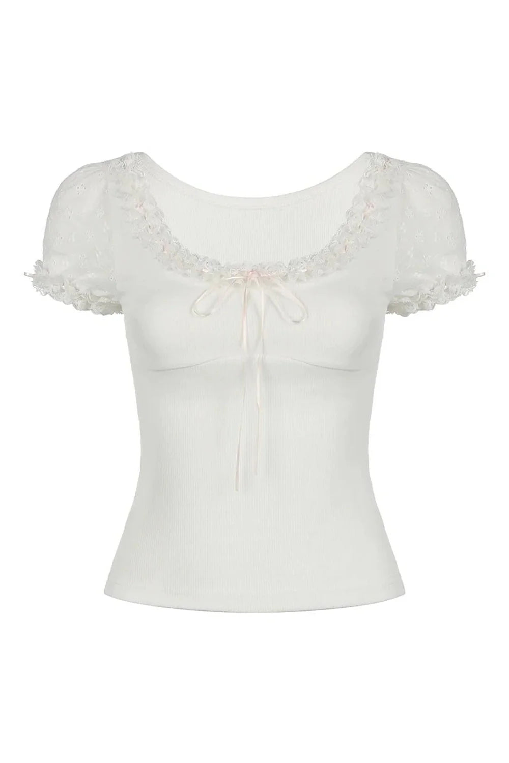 Sweet Lace Bow Top