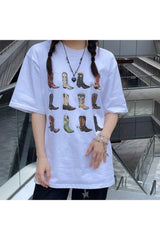 T-shirt with boots print