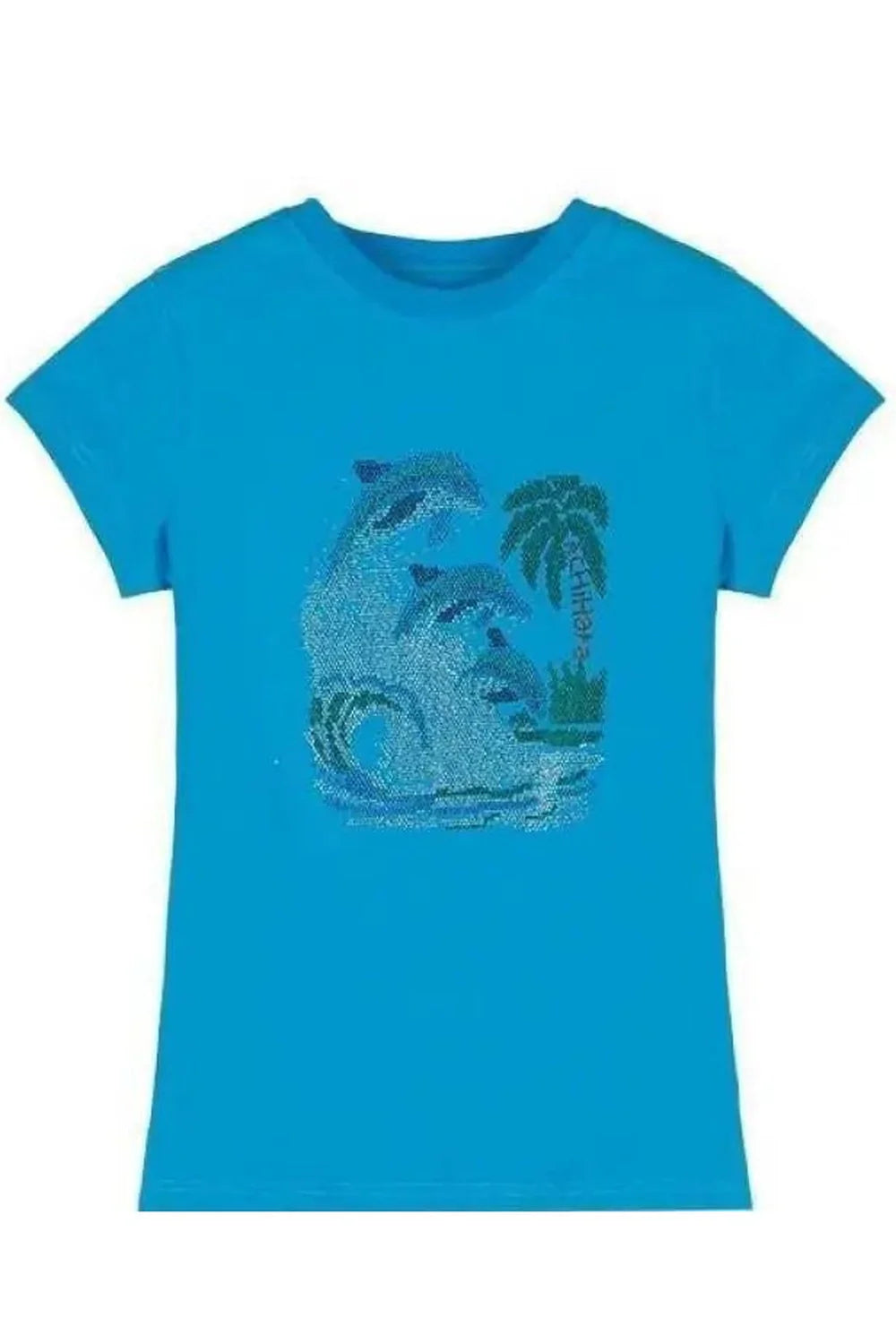 Tropical Wave Rhinestone Top