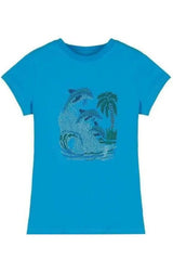 Tropical Wave Rhinestone Top